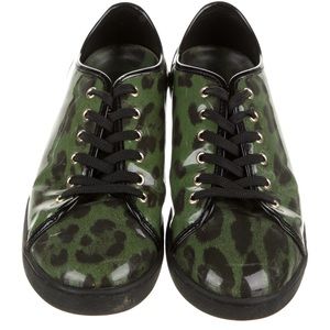Dolce & Gabbana Green Leather Sneakers